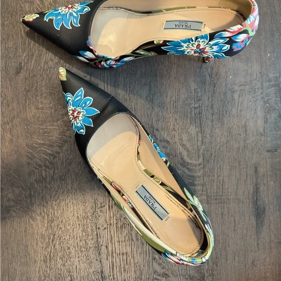 PRADA ST. RAMAGE CALZATURE DONNA NERO HEELS - Picture 1 of 16